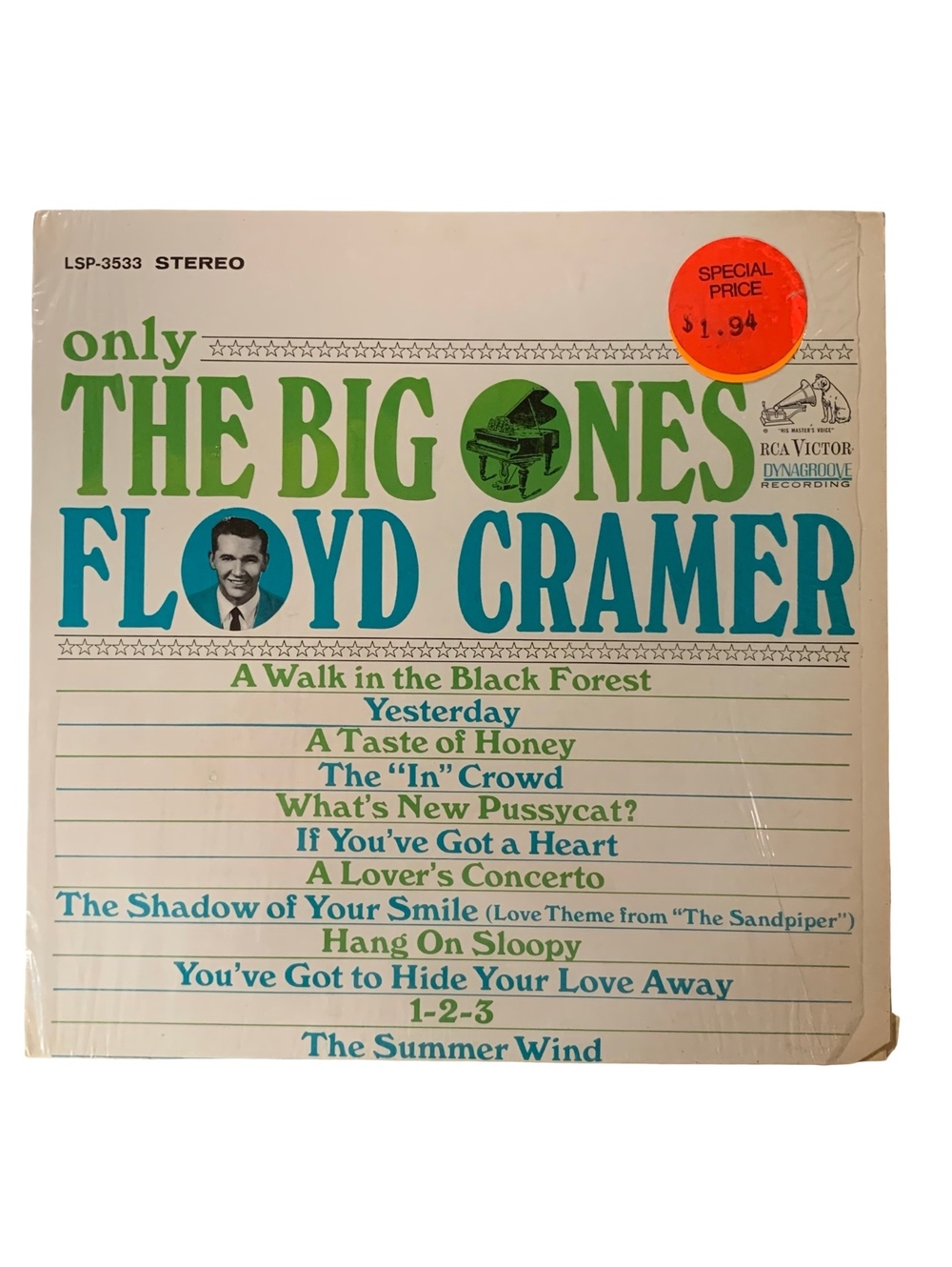 Floyd Cramer Only The Big Ones RCA Victor Vinyl LP Record Album Stereo